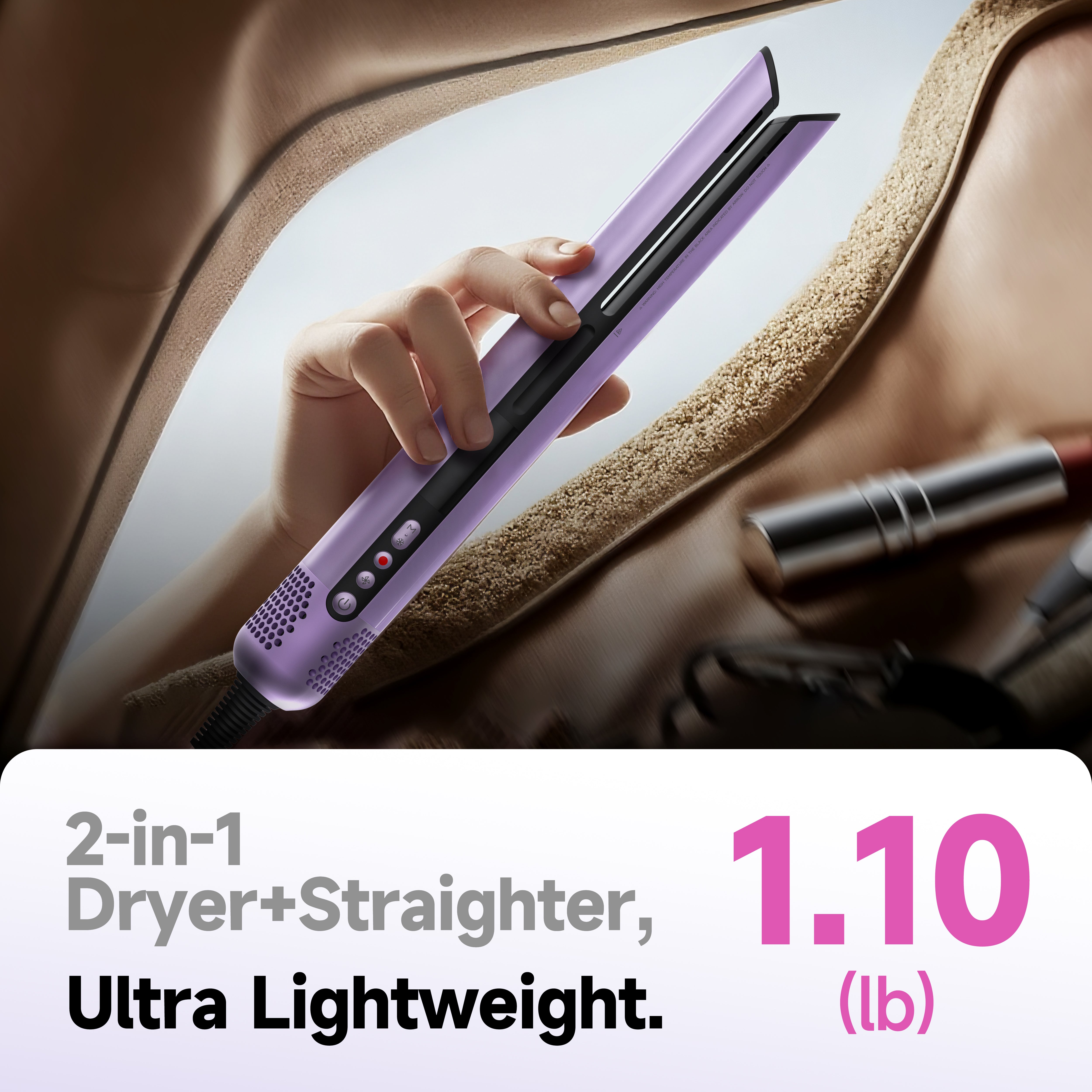 Hair Straightener | Clamp-Free Flat Iron | Zero Touch Tangle-Free